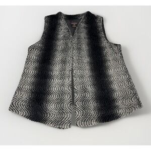 Multiples Animal Print Faux Fur Vest Women's Petite~Med.Edgy/ Modern/Chic‎ Soft